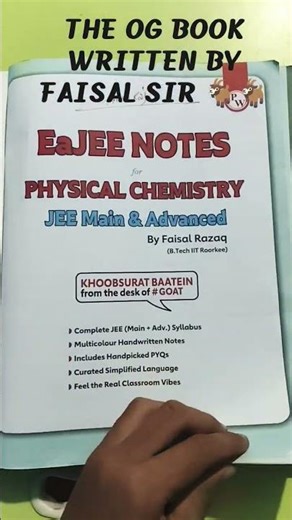 EAJEE NOTES BY FAISAL SIR#physicswallah