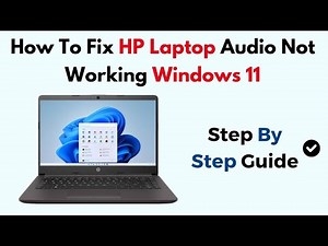 How To Fix HP Laptop Audio Not Working Windows 11