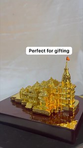 18K views · 221K reactions |  Introducing our Limited Edition 24K Gold Ram Mandir 3D Model: ⭐️Meticulously crafted for timeless elegance. ⭐️Intricate 3D detailing that captures the essence of divinity. ⭐️Pure 24K gold for a touch of luxury and prosperity.  Limited Stock! Embrace the Ultimate Symbol of Spirituality Today. ️ Shop Now and Let Your Space Shine with Radiance! | Veda Connection | Facebook