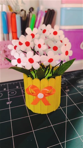 How to make flowers with styrofoam #handmade #shorts #whiteflower #craft #ytshorts #styrofoam