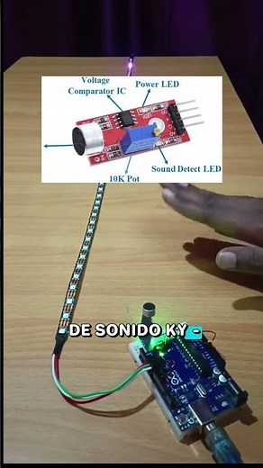 Circuito de tiras led con detección de sonido