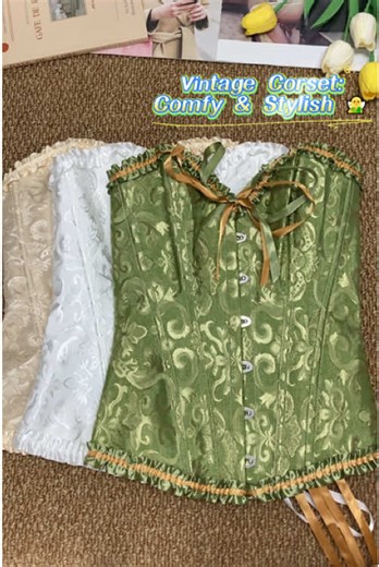 Vintage Corset: Comfy & Stylish 🎀#Shapewear #Corset #OOTD #Retrofashion #bodypositivity