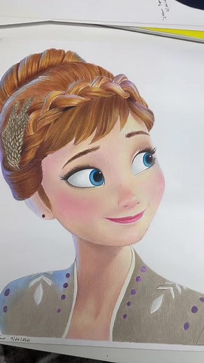 Realistic Frozen 2 Fan Art Drawing with Colored Pencils