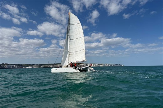 This adventurous catamaran company allows you to reach France using wind power