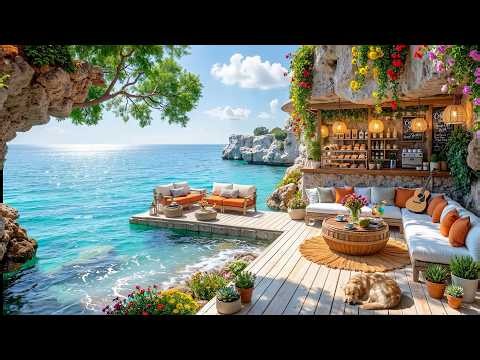 Sweet Morning Bossa Nova at a Beachside Cafe ~ Soothing Jazz & Wave Sounds for Good Mood, Relaxing