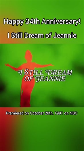 Celebrating 34 years of I Still Dream of Jeannie! 🧞‍♀️ I Still Dream of Jeannie premiered on NBC on October 20, 1991 on a day like this 34 years ago. This second reunion I Dream of Jeannie movie reunited Barbara Eden as both Jeannie and her Wicked sister also named Jeannie! 🧞‍♀️💫 Bill Daily returned as Roger Healy, while new characters joined the story, including Christopher Bolton as Tony Jr. and Ken Kercheval as Mr. Simpson, Tony Jr.’s school headmaster who becomes Jeannie's temporary maste