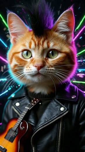 Rock Star Cat #adoreble #cuteanimal #cute