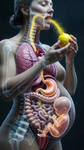 ""Highly detailed 3D medical animation of a pregnant woman in late pregnancy with semi #science