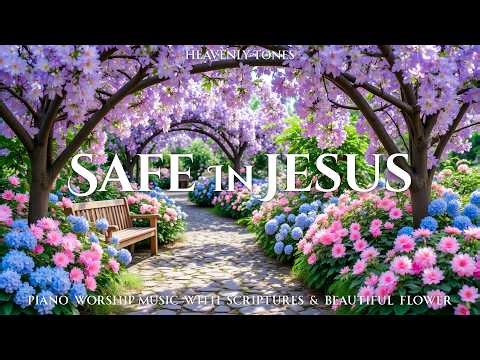 Safe In Jesus : Beautiful Spring Blooming Flowers Worship Piano 🌸 Comforting Scriptures Bring Peace