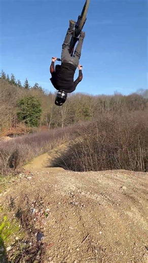 back flip fail of the day #mtb #downhill #jump #fails