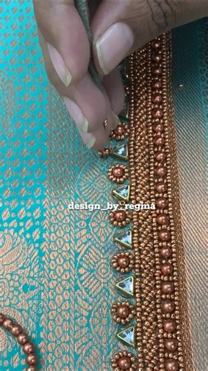 New and Unique heavy Aari work design #bridal #blouse #aariwork #maggamwork #aari #blousedesign #fyp