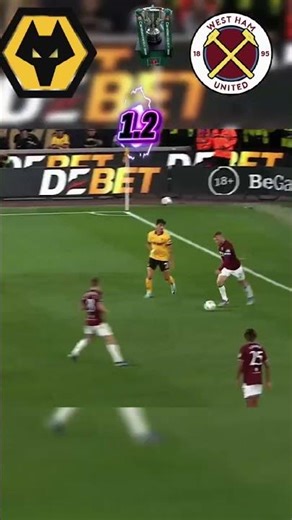 Wolves vs West Ham EFL cup football goals #