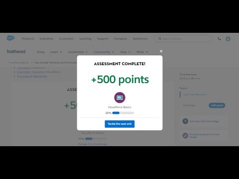 Use Simple Variables and Formulas | Visualforce Basics - Salesforce Trailhead | Quiz Solution #2024