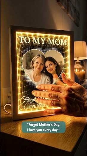 Custom Photo Infinity Mirror Light Box - Gift For Mom - Celebrating Moms With Love - IML-YL0501 V1.1