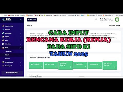 CARA INPUT RENJA TAHUN 2025 PADA APLIKASI SIPD RI