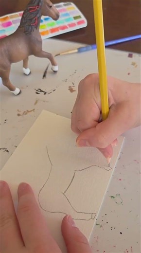 Watercoloring My Schleich horse! #schleich