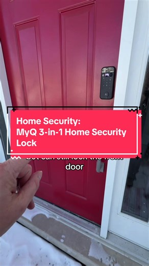 The myQ Secure View 3-in-1 Smart Lock completely upgrades your front door by replacing your lock, doorbell, and security camera in one sleek device. This smart home essential gives you five ways to access your door, including keypad, smartphone, and secure remote control. Built-in HD security camera monitoring lets you see who’s at your door in real time, even when you’re away. With remote access, you can lock or unlock your door from anywhere for total peace of mind. It’s the perfect solution f