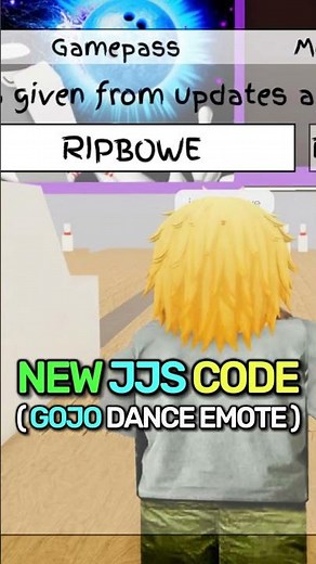 JJS SECRET CODE ALAN BOWE from NEW UPDATE #jujutsushenanigans #jjs #roblox #shenanigans #jjk #anime