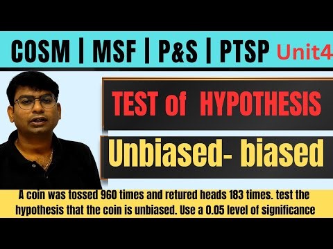 Test of hypothesis|unit-4|cosm|msf|p&s|ptsp#cosm #msf #p&s #ptsp #test_of_hypothesis