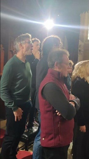Singing from a life-size facsimile of the Eton Choirbook in New College Ante-Chapel, Oxford