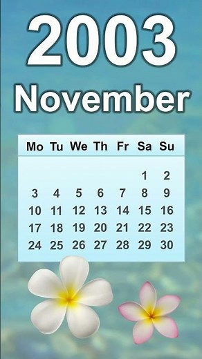 November 2003 Calendar