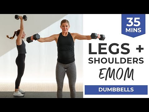 35-Minute Leg and Shoulder Workout At Home with Dumbbells (EMOM Workout)
