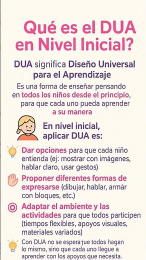 Qué es el DUA y como aplicarlo en el Nivel inicial?
