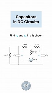 17K views · 872 reactions | To find the voltage across a capacitor in a DC circuit, replace it with an open circuit and find the voltage across the open terminals. While we could’ve used the node voltage method or mesh current method to solve this problem, the method of tracing the voltage drops along the current’s path instills in the viewer a good degree of familiarity with circuit fundamentals. #electricalengineering | ElectricalMath | Facebook