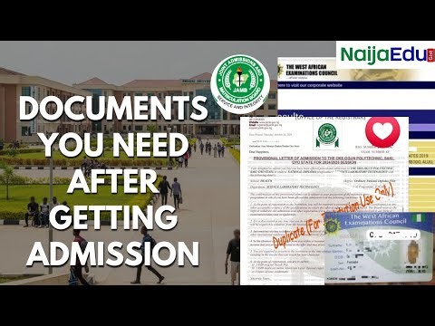 See The MUST-HAVE Documents After Gaining Admission in Nigeria (For All Freshers) | JAMB 2025