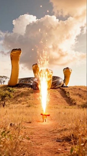 폭죽고양이가 파이THON 무리 쫓아! Cat Chases Pythons with Firecracker! 🐱🐍