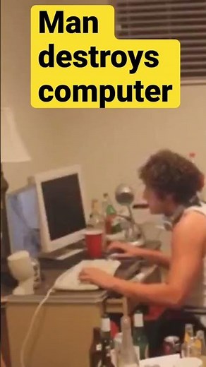 Man destroy computer #shorts