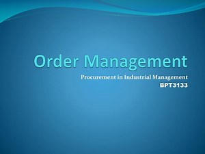 Order Management - SlideServe