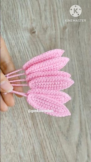 ❤️ Crochet Rain Lily Flower Free pattern Tutorial on YouTube Gonkui Crochet step by step #shorts