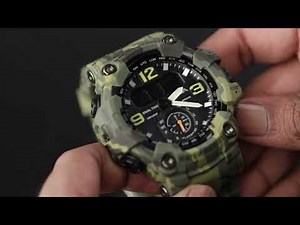 V2A Analog Digital Sport Watches for Men Tutorial Video