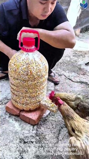 SMART Ways To Make Gravity Fed Poultry Feeders From Recycled Items 🦆🌽