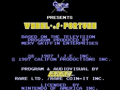 Wheel of Fortune NES Playthrough