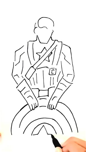 How to draw Captain America #captainamerica #doomsday #doomsdaytrailer #steverogers #drawing