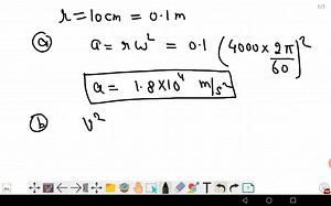 A typical laboratory centrifuge rotates at 4000 rpm. Test tubes have to be placed into a centrifuge very carefully because of the very large accelerations. a. What is the acceleration at the end of a test tube that is 10 cm from the axis of rotation? b. For comparison, what is the magnitude of the acceleration a test tube would experience if stopped in a 1.0 -ms-long encounter with a hard floor after falling from a height of 1.0 m ? | Numerade