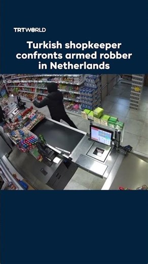 Turkish shopkeeper chased armed robber in grocery store in Schiedam