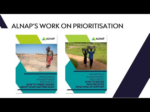 Navigating humanitarian prioritisation: Insights and frameworks