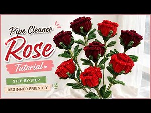 How to Make a Rose with Pipe Cleaners 🌹 | Step-by-Step Tutorial | Beginner Friendly