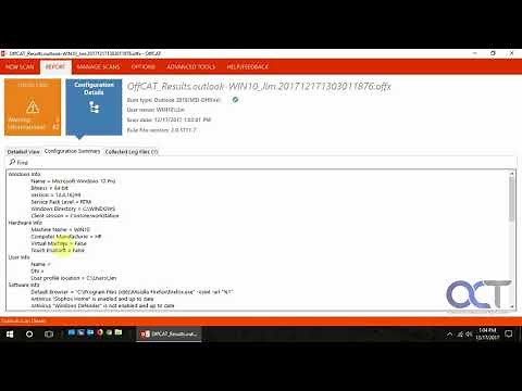 Microsoft Office Configuration Analyzer Tool (OffCAT)