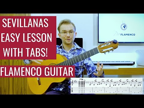Sevillanas Free Flamenco Guitar Lesson with TABS - Flamenco Guitar Solo for Beginners Tutorial