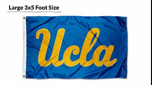 College Flags & Banners Co. UCLA Logo Flag and Pole Bracket Mount Bundle