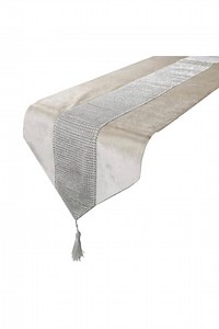 Elegant Table Runner, Single Pack, Beige and Silver Design, Kitchen Accessory, Dining Decor, Party Table, Home Decor, Kitchen Linen - Etsy Canada