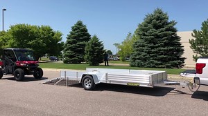 See the Aluma 8115SR Trailer in action here. https://www.alumaklm.com/8112-8113-8114-8115-sr-utility-trailer Find your local Dealer: https://dealers.alumaklm.com/dealer-locator | Aluma Trailers
