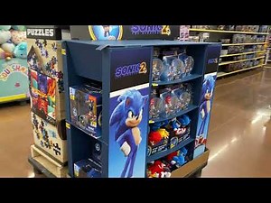 Pallet of Sonic the Hedgehog 2 Movie Toys in Walmart - Figures, Plush, & More