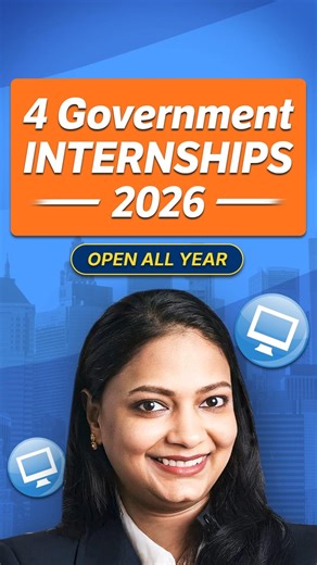 4 Government Internships for College Sttudents & Freshers (Open All Year)