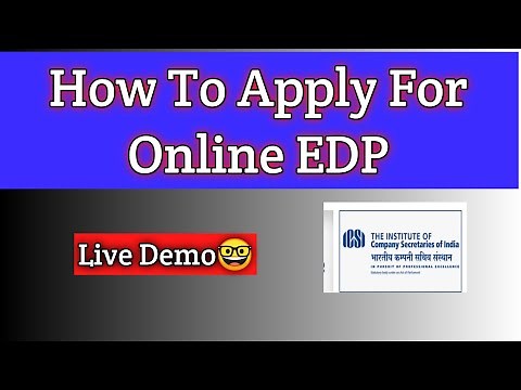 Online EDP CS| How To Apply For Online EDP CS | Online EDP ICSI| EDP | CS EDP 15days | EDP Apply|CS