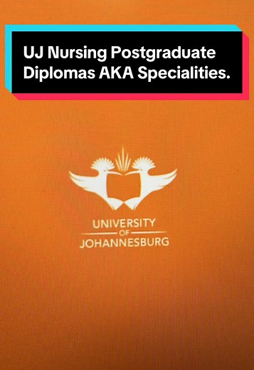 UJ Nursing Postgraduate Diplomas & Specialities